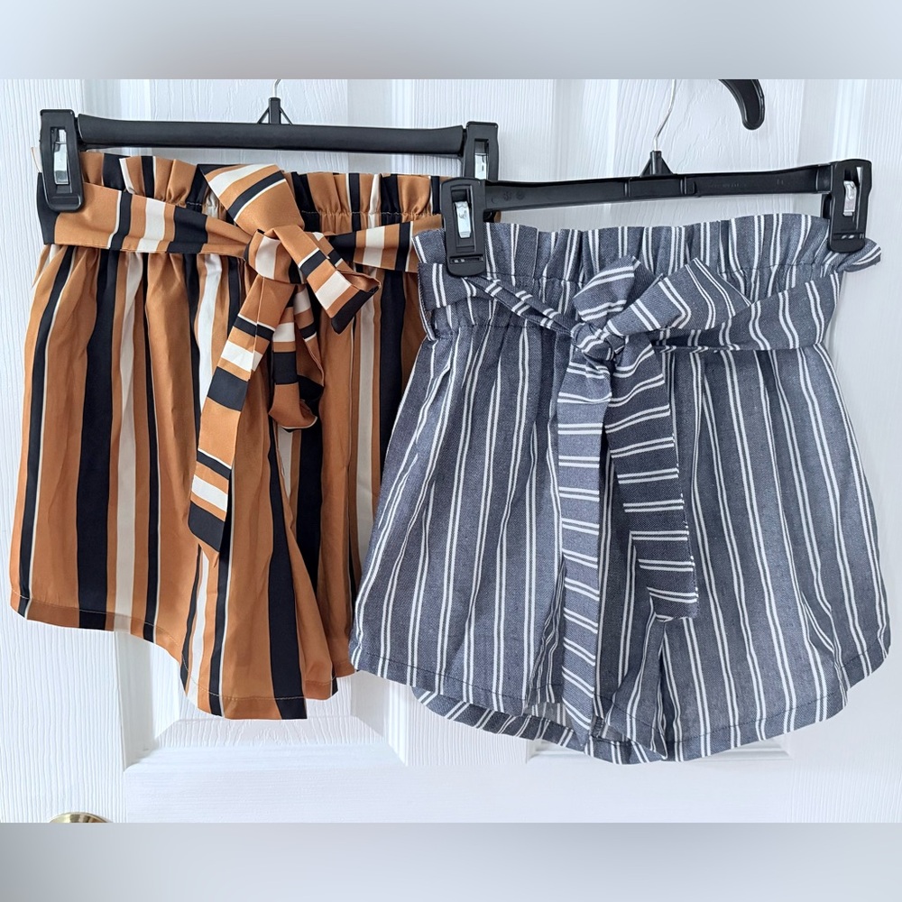 SHEIN Paper Bag High Waist Shorts
